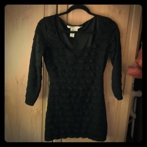 Max studio black ruffled dress